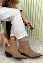 semišové Kotníkové Boty The Small Steps béžové