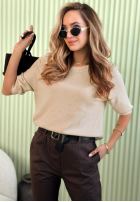 Lehký Svetr na krótki rękaw Better With You béžový
