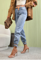 Kalhoty džínové  mom fit Here Again modré