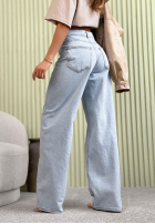 Kalhoty džínové  wide leg Amparo světle modré