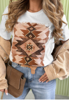Tričko z nadrukiem Aztec Bílá