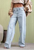 Kalhoty džínové  wide leg Amparo světle modré