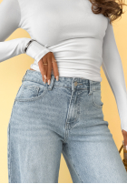 Kalhoty džínové  mom fit Anytime Now modré