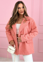 Dlouhý Kabát kożuszek Holding On To You růžový