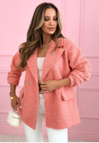 Dlouhý Kabát kożuszek Holding On To You růžový