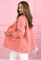 Dlouhý Kabát kożuszek Holding On To You růžový