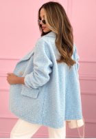 Dlouhý Kabát kożuszek Holding On To You růžový