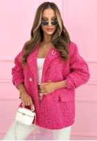 Dlouhý Kabát kożuszek Holding On To You růžový