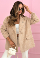 Dlouhý Kabát kożuszek Holding On To You růžový