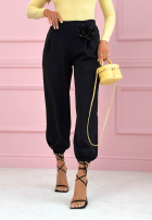 Eleganckie Kalhoty dresowe masełko z różą Blossom Symphony ecru