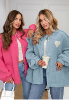 Krátká Bunda sherpa kożuszek April Feels blankytná