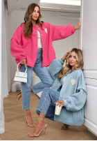 Krátká Bunda sherpa kożuszek April Feels blankytná