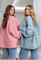 Krátká Bunda sherpa kożuszek April Feels blankytná