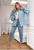Krátká Bunda sherpa kożuszek April Feels blankytná