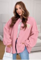Krátká Bunda sherpa kożuszek April Feels růžová