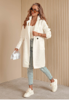 Kabát z imitacji kożucha Lakeside Dream Bílá