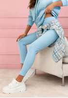 Tepláková souprava Mikina s kapucí i Legíny Hot Duo blankytný