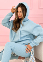 Tepláková souprava Mikina s kapucí i Legíny Hot Duo blankytný