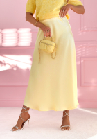 Satynowa Sukně maxi Sabina pudrová růžová