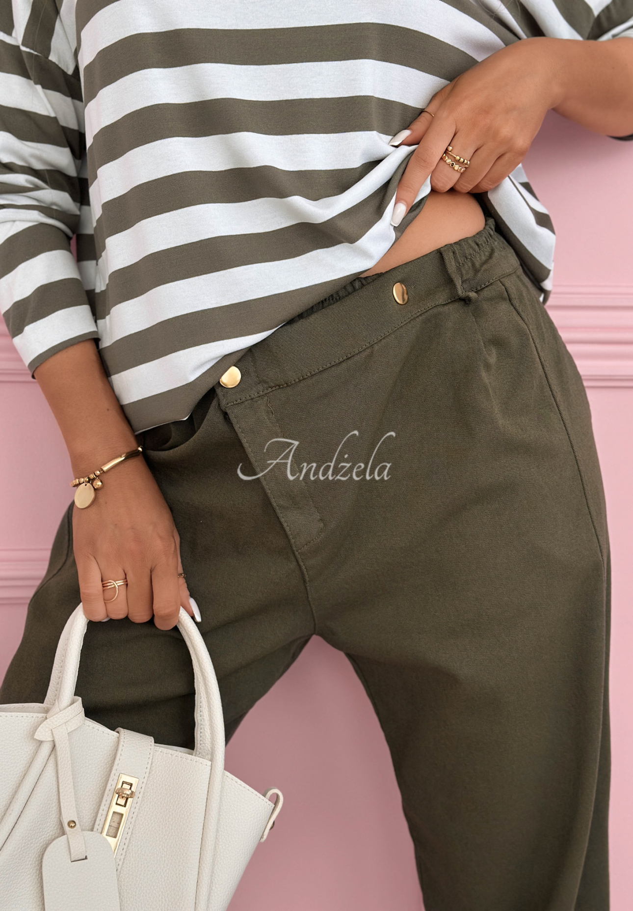 Kalhoty carrot Spring Will Come khaki