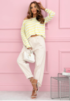 Marchewkowe Kalhoty Spring Will Come béžové