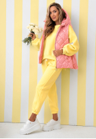 Prošívaná Vesta s kapucí Spring Touch Bílá