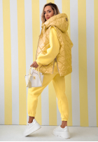 Prošívaná Vesta s kapucí Spring Touch Bílá