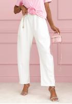 Kalhoty z paskiem Why Not Now velbloudí