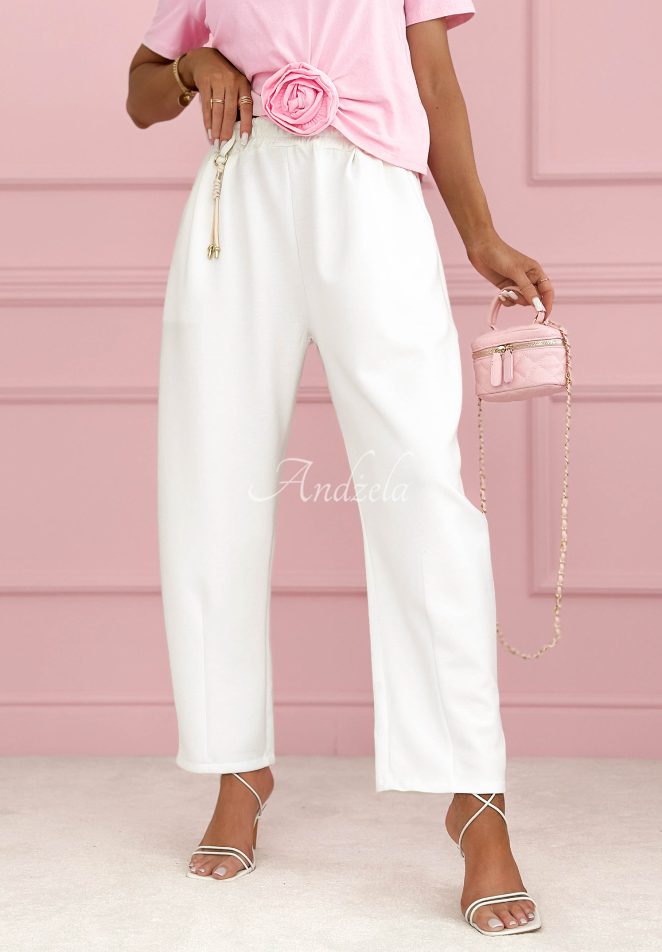 Viskózové kalhoty Why Not Now ecru