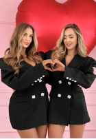 Elegancka Sako z bufiastymi rękawami Avenelle černá