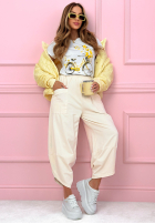 Tričko z nadrukiem Butterflies Dreams biało-žlutá