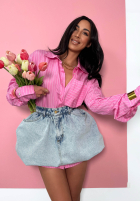 Košile w paski oversize La Milla Sophie růžová