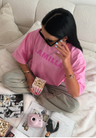 Tričko oversize La Milla Sophia růžový