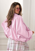 Zamszowa Bunda bomberka oversize Early Season blankytná