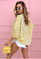 Długa Mikina oversize w różyczki The Bloom růžová