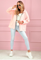 Kabát Mikina s kapucí Madeline pudrová růžová