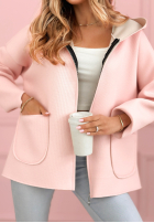 Kabát Mikina s kapucí Madeline pudrová růžová