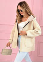 Kabát Mikina s kapucí Madeline pudrová růžová