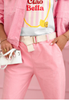 Sztruksowe Kalhoty Fooling Yourself růžové