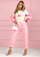 Sztruksowe Kalhoty Fooling Yourself růžové