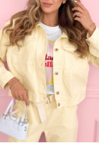 Sztruksowa Bunda Fooling Yourself růžová