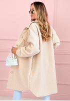 Kabát z kieszeniami Kaori béžový