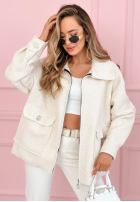 Krátká Bunda sherpa kożuszek Azalea fuchsiová