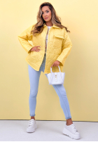 Prošívaná Bunda z kołnierzem i kieszeniami Sunflower blankytná