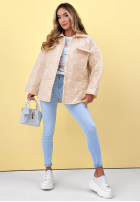 Prošívaná Bunda z kołnierzem i kieszeniami Sunflower blankytná