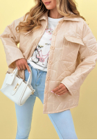 Prošívaná Bunda z kołnierzem i kieszeniami Sunflower blankytná