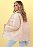 Prošívaná Bunda z kołnierzem i kieszeniami Sunflower blankytná