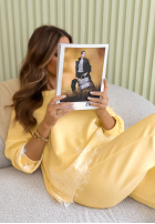 Tepláková souprava z koronką Lace Trace žlutá