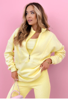 Souprava Mikina, Legíny, top 3in1 Look At Me žlutá