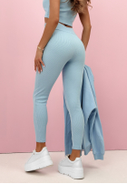 Souprava Mikina, Legíny, top 3in1 Look At Me modrý